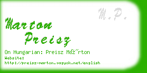 marton preisz business card